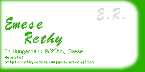 emese rethy business card